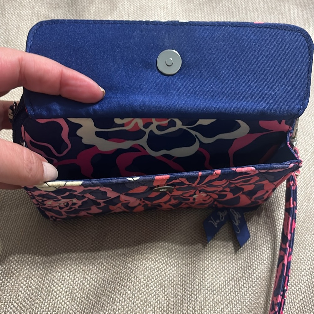 Vera Bradley Pink and Blue Floral Crossbody Bag - Picture 2 of 8